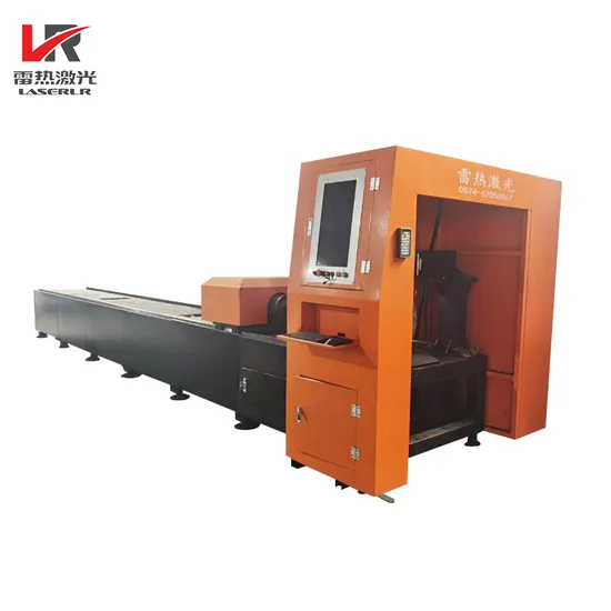 2 Chuck Tube Fiber Laser Cutter Square Tube Round Pipe CNC Metal Aluminum Tube Laser Cutting Machine