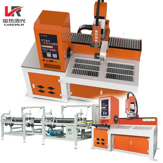 Tube Pipe Stainless Steel Aluminum CNC Fiber Laser Cutting Machine Metal Laser Cutter