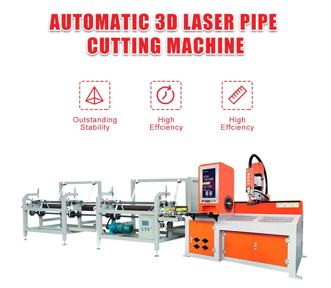 Manufacturer 4500W Tube Laser Cut Industry H Beam Carbon Steel Stainless Aluminum Pipe Laser Cutting Machine