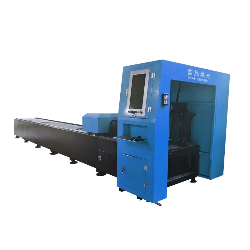 2 Chuck Tube Fiber Laser Cutter Square Tube Round Pipe CNC Metal Aluminum Tube Laser Cutting Machine