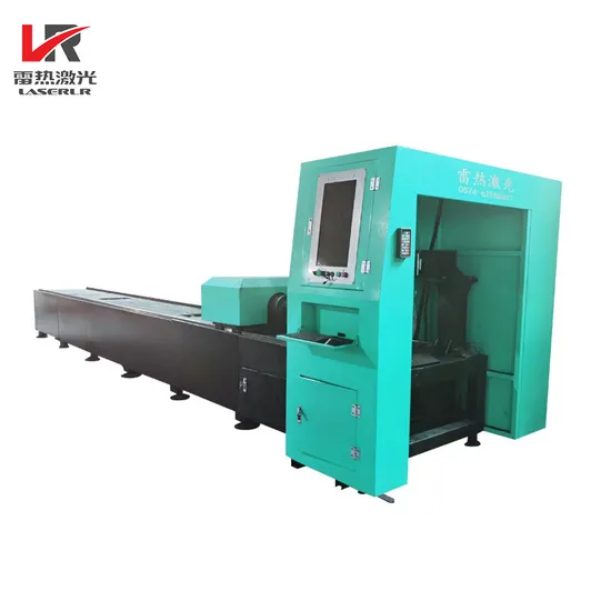 2 Chuck Tube Fiber Laser Cutter Square Tube Round Pipe CNC Metal Aluminum Tube Laser Cutting Machine